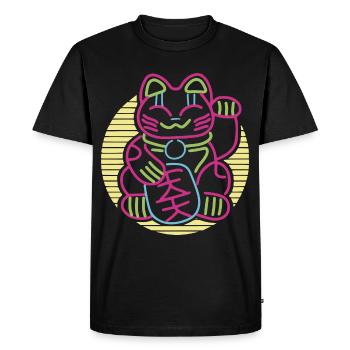 Maneki Neko - T-shirt Premium bio Homme - noir - Devant - Nico (187cm)