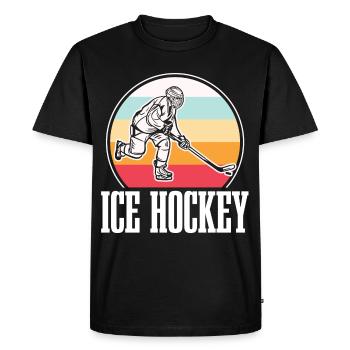 Eishockey  - Men's Premium Organic T-Shirt - black - Front - Nico (187cm)