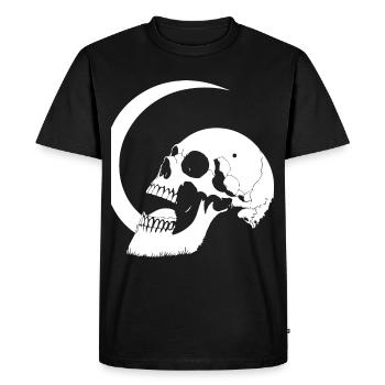 Horreur Crâne Crâne Art Crâne Gothique Heavy Metal - T-shirt Premium bio Homme - noir - Devant - Nico (187cm)