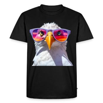 Mouettes Lunettes de soleil - T-shirt Premium bio Homme - noir - Devant - Nico (187cm)