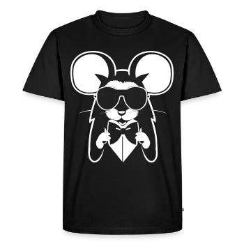 Drôle de rats fantaisie avec des lunettes de soleil Rat de compagnie - T-shirt Premium bio Homme - noir - Devant - Nico (187cm)