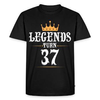 Legends turn 37 years old, 37 birthday - Men's Premium Organic T-Shirt - black - Front - Nico (187cm)
