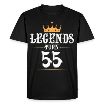 Legends turn 55, 55 birthday - Men's Premium Organic T-Shirt - black - Front - Nico (187cm)
