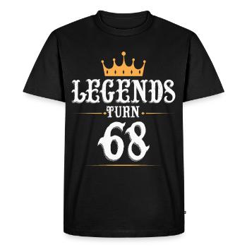 Legends turn 68, 68 birthday - Men's Premium Organic T-Shirt - black - Front - Nico (187cm)