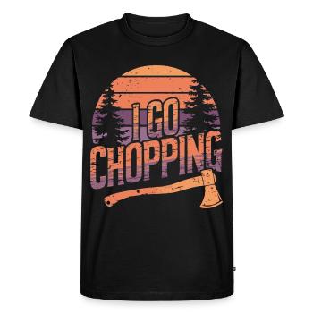 Lumberjack Wood Chopping Tree Cutter - Men's Premium Organic T-Shirt - black - Front - Nico (187cm)