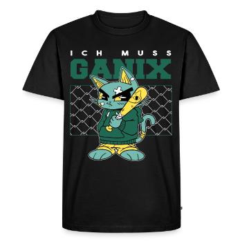 Je dois ganix ! - Dicton serein - T-shirt Premium bio Homme - noir - Devant - Nico (187cm)