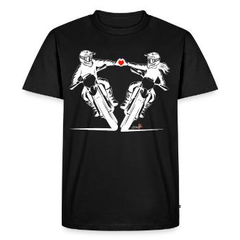L’amour sur deux roues - T-shirt Premium bio Homme - noir - Devant - Nico (187cm)