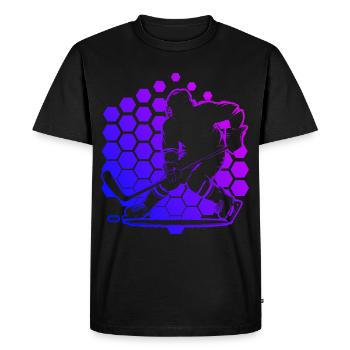 Hockey Players Hockey Play Men - Men's Premium Organic T-Shirt - black - Front - Nico (187cm)