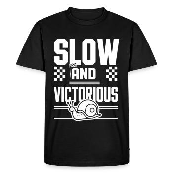 Snail Racing -enthusiast Slow And Steady Racer - Men's Premium Organic T-Shirt - black - Front - Nico (187cm)