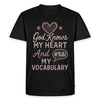 Maman chrétienne Foi Humour Erreurs bénies - T-shirt Premium bio Homme - noir - Devant - Nico (187cm)