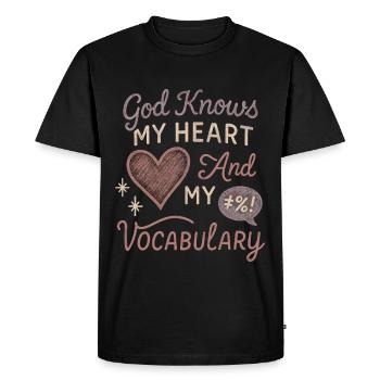 Maman chrétienne Foi Humour Erreurs bénies - T-shirt Premium bio Homme - noir - Devant - Nico (187cm)