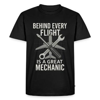 Aviation Mechanic Faa Humor Aircraft Technician - Men's Premium Organic T-Shirt - black - Front - Nico (187cm)