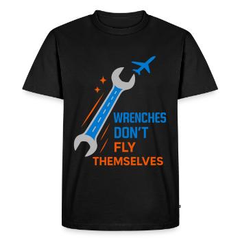 Aviation Mechanic Faa Humor Aircraft Technician - Men's Premium Organic T-Shirt - black - Front - Nico (187cm)