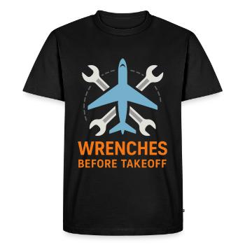 Aviation Mechanic Faa Humor Aircraft Technician - Men's Premium Organic T-Shirt - black - Front - Nico (187cm)