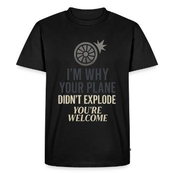Aviation Mechanic Faa Humor Aircraft Technician - Men's Premium Organic T-Shirt - black - Front - Nico (187cm)
