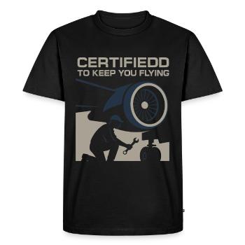 Aviation Mechanic Faa Humor Aircraft Technician - Men's Premium Organic T-Shirt - black - Front - Nico (187cm)