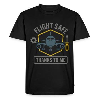Aviation Mechanic Faa Humor Aircraft Technician - Men's Premium Organic T-Shirt - black - Front - Nico (187cm)