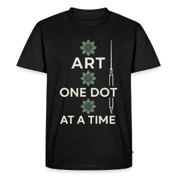 Handweighted embroidery and poking artist diy - Men's Premium Organic T-Shirt - black - Front - Nico (187cm)