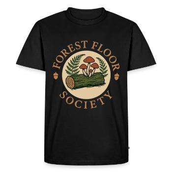 Champignon Amoureux Cottagecore Esthétique Nature Sorcière - T-shirt Premium bio Homme - noir - Devant - Nico (187cm)