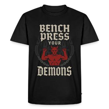 Goth Gym Sombre Fitness Alternative Training Gothique - T-shirt Premium bio Homme - noir - Devant - Nico (187cm)