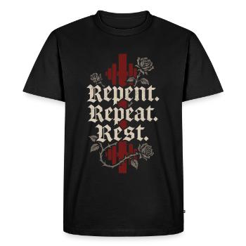 Goth Gym Sombre Fitness Alternative Training Gothique - T-shirt Premium bio Homme - noir - Devant - Nico (187cm)