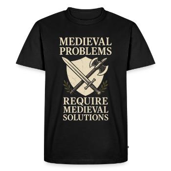 History Historian Humor Weird History History Nerd - Men's Premium Organic T-Shirt - black - Front - Nico (187cm)