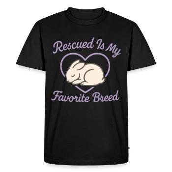 Lapin Maman Lapin Sauvetage Adopter, Acheter - T-shirt Premium bio Homme - noir - Devant - Nico (187cm)