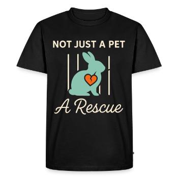 Lapin Maman Lapin Sauvetage Adopter, Acheter - T-shirt Premium bio Homme - noir - Devant - Nico (187cm)