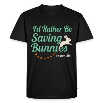 Lapin Maman Lapin Sauvetage Adopter, Acheter - T-shirt Premium bio Homme - noir - Devant - Nico (187cm)