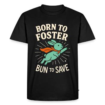 Lapin Maman Lapin Sauvetage Adopter, Acheter - T-shirt Premium bio Homme - noir - Devant - Nico (187cm)