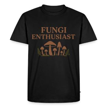 Champignon Amoureux Cottagecore Esthétique Nature Sorcière - T-shirt Premium bio Homme - noir - Devant - Nico (187cm)
