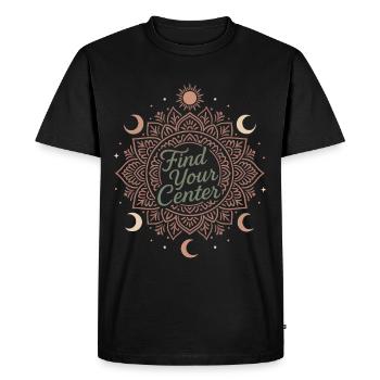 Boho Yoga Cadeau spirituel pour les yogis conscients - T-shirt Premium bio Homme - noir - Devant - Nico (187cm)