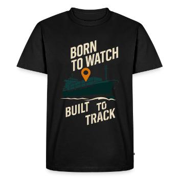 Dispositif de vision de navire Porte-conteneurs Cargo - T-shirt Premium bio Homme - noir - Devant - Nico (187cm)