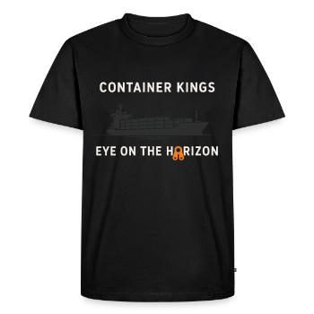 Dispositif de vision de navire Porte-conteneurs Cargo - T-shirt Premium bio Homme - noir - Devant - Nico (187cm)