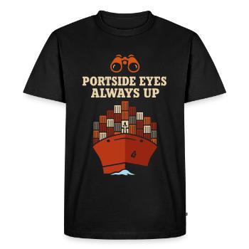 Dispositif de vision de navire Porte-conteneurs Cargo - T-shirt Premium bio Homme - noir - Devant - Nico (187cm)