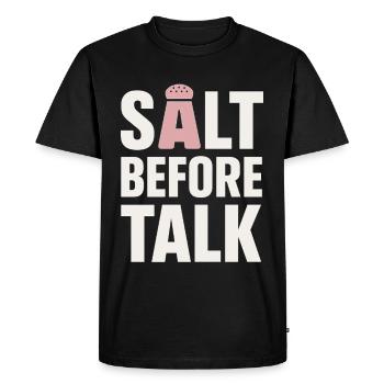 Salt Lover Sodium Dependent Nacl Meme - Men's Premium Organic T-Shirt - black - Front - Nico (187cm)
