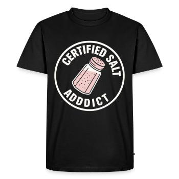 Salt Lover Sodium Dependent Nacl Meme - Men's Premium Organic T-Shirt - black - Front - Nico (187cm)