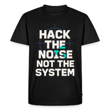 Cybersécurité Info Sec White Hat Hacker Éthique - T-shirt Premium bio Homme - noir - Devant - Nico (187cm)