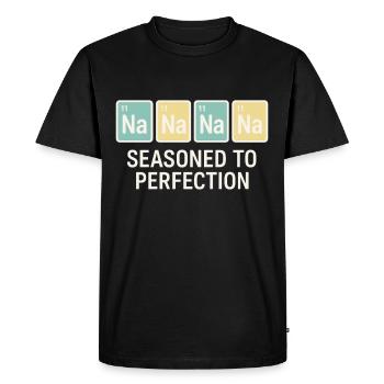Salt Lover Sodium Dependent Nacl Meme - Men's Premium Organic T-Shirt - black - Front - Nico (187cm)
