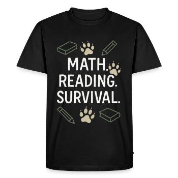 Maman scolarisée à la maison Maman Ours Cadeau d’école à la maison - T-shirt Premium bio Homme - noir - Devant - Nico (187cm)
