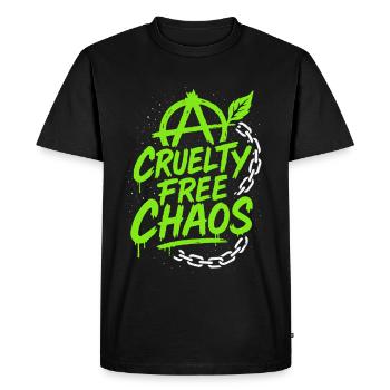 Vegan Punk Rebel Vegan Vegan Anarchist Vegan - Men's Premium Organic T-Shirt - black - Front - Nico (187cm)