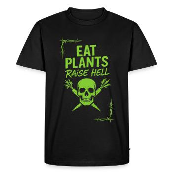 Vegan Punk Rebel Vegan Vegan Anarchist Vegan - Men's Premium Organic T-Shirt - black - Front - Nico (187cm)