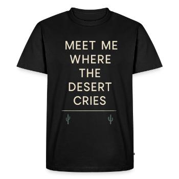 Cowboy triste Cowboy western Emo Fan de musique country - T-shirt Premium bio Homme - noir - Devant - Nico (187cm)