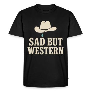 Cowboy triste Cowboy western Emo Fan de musique country - T-shirt Premium bio Homme - noir - Devant - Nico (187cm)