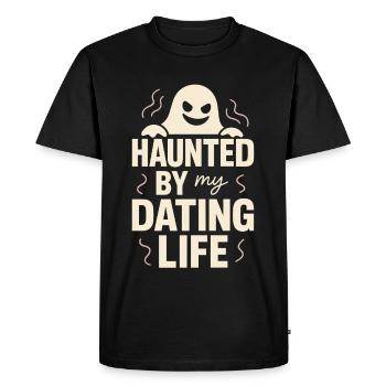 Ghostly breakup-humor-dating-mistake-single - Men's Premium Organic T-Shirt - black - Front - Nico (187cm)