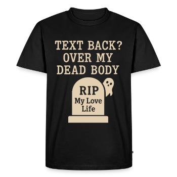 Ghostly breakup-humor-dating-mistake-single - Men's Premium Organic T-Shirt - black - Front - Nico (187cm)