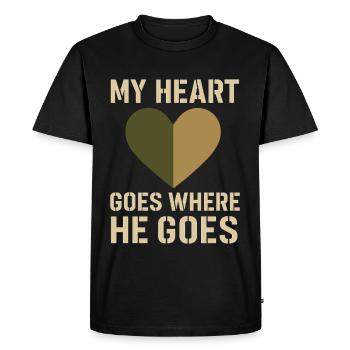 Fière armée sœur militaire frère sœur service famille - T-shirt Premium bio Homme - noir - Devant - Nico (187cm)