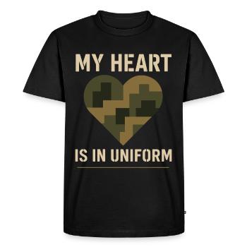 Fière armée sœur militaire frère sœur service famille - T-shirt Premium bio Homme - noir - Devant - Nico (187cm)
