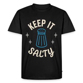 Salt Lover Sodium Dependent Nacl Meme - Men's Premium Organic T-Shirt - black - Front - Nico (187cm)