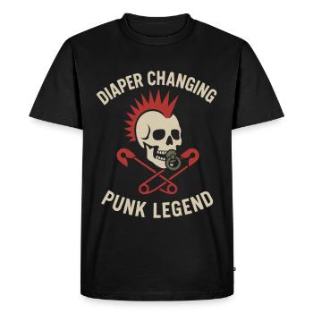 Punk Dad Alternatif Paternité Rebelle - T-shirt Premium bio Homme - noir - Devant - Nico (187cm)